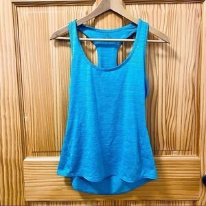 Athleta blue racerback sweat wicking tech tank S